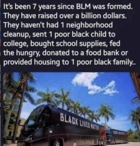 BLM nothing positive