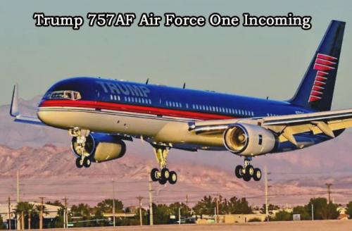 Trump 757AF Air Force One Incoming