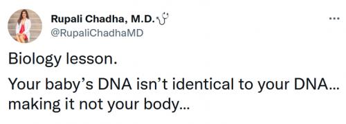 YOUR DNA IS NOT THE SAME AS YOUR BABY