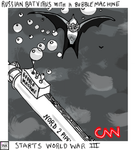 Inktober 2022 bat political cartoon nft
