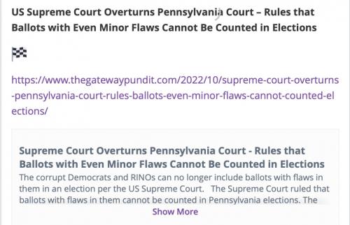 SCOTUS PA no minor flaws