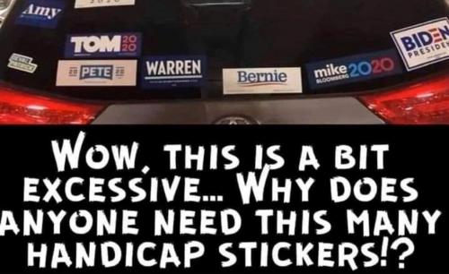 Democrat - Handicap stickers