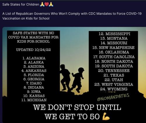 no vax schedule