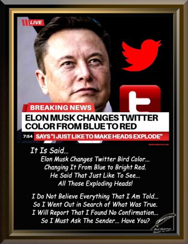 Elon Musk ~Changes Twitter Color from Blue to Red~