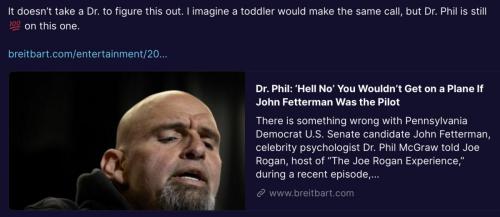 Dr Phil on Fetterman