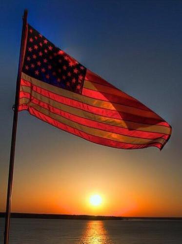 Flag - Above the setting sun