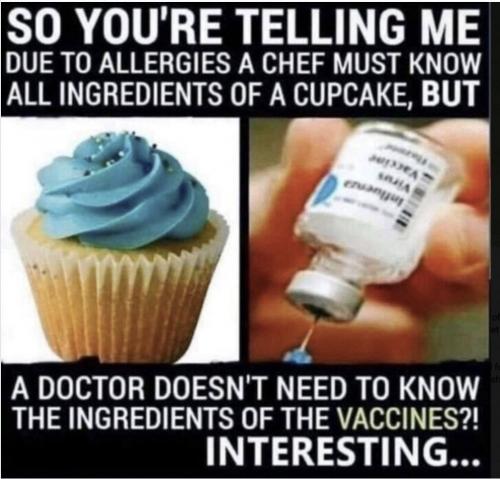 food yes - vax no