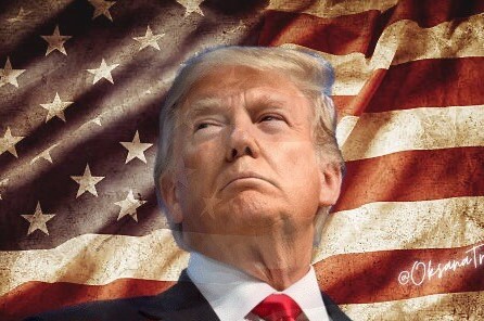 =  TRUMP WITH FLAG
