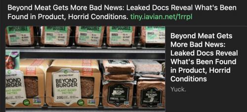 beyond meat unsanitary