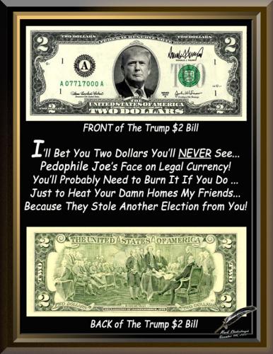 Trump 2 Dollar  Bill ~Legal Tender~