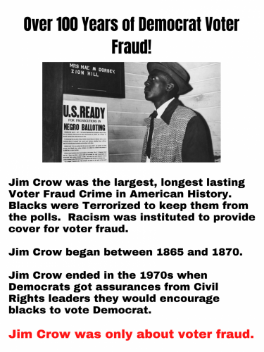 Jim Crow Voter Fraud