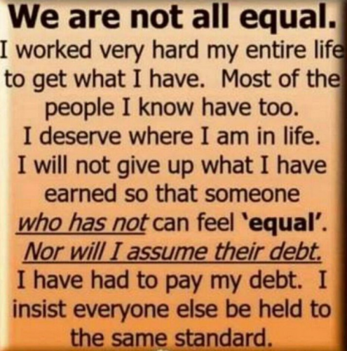 we are not equal