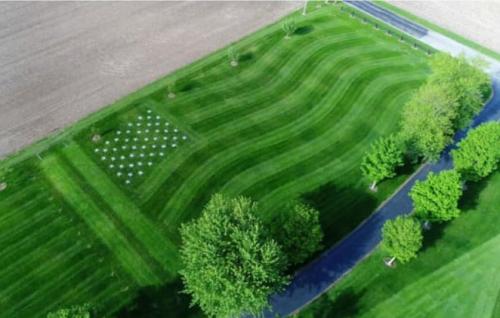 Flag - Cut in Grass