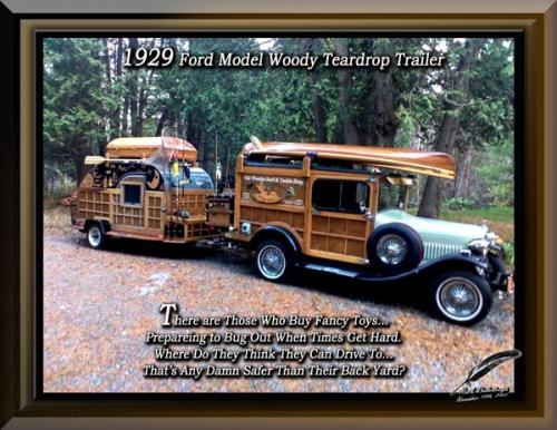 1929 Ford Model Woody Teardrop Trailer