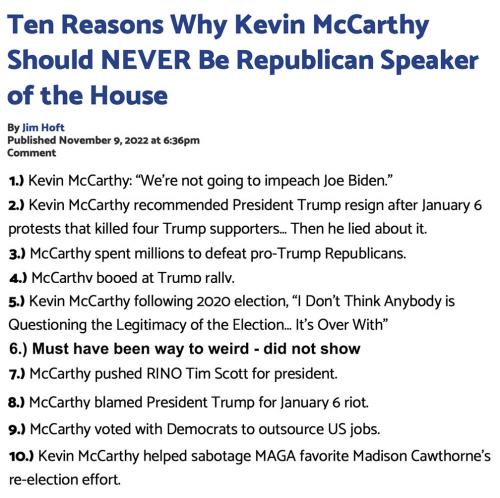 Dump McCarthy