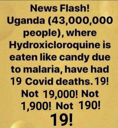 Uganda HCQ 19 dead
