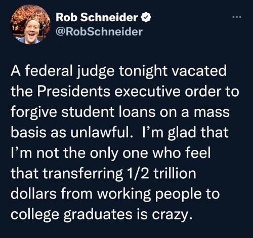 Forgiving Student Loans is Unlawful