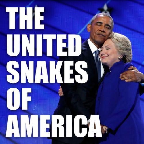 OBAMA AND HILLARY SNAKES