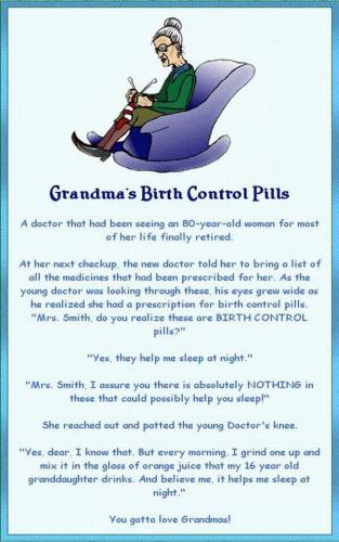 Funny - Grandma on birth control