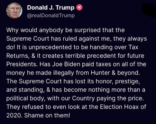 Trump Statement
