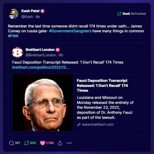 Fauci Under Oath ~174 Times NOT Recalling~