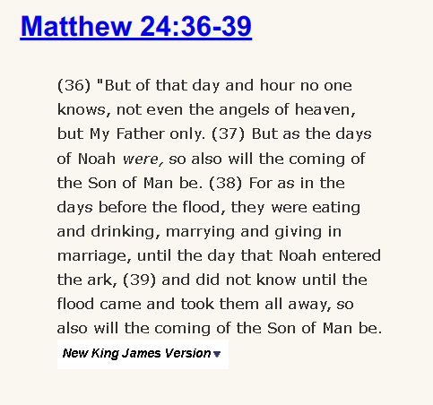 Matthew 24:36-39