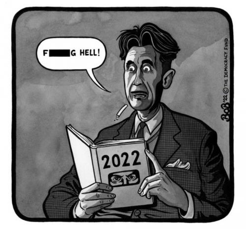 GeorgeOrwellReadingAboutAmericaIn2022