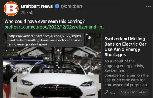 Switzerland ban electrics?