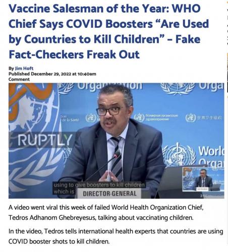 WHO chief vax to kill
