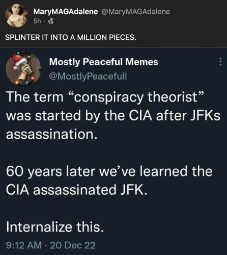 CIA splinter to M pieces