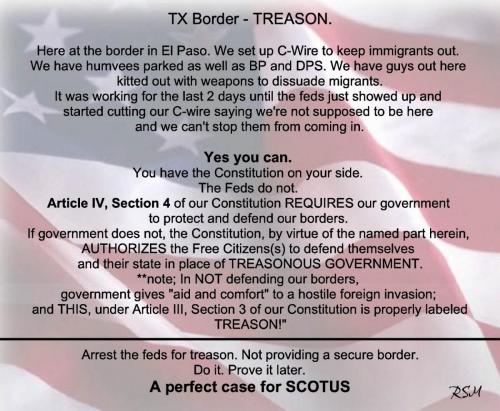 border troops vs FED treason