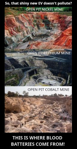 BLOOD BATTERIES FROM OPEN PIT MINING