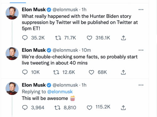 ElonMuskToUrinateOnBidensByExposingLaptopFacts