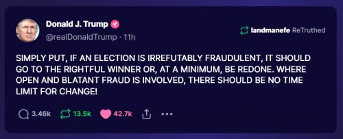 Trump ~No Limitation on Election Fraud~