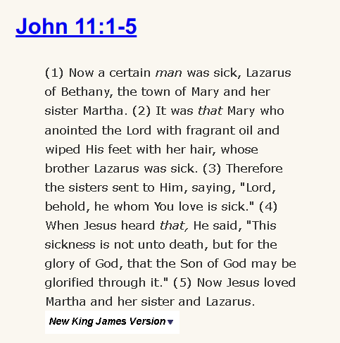 John 11:1-5