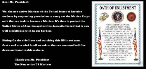 Oath of enlistmant - Dear Mr. President