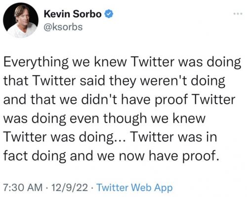 K Sorbo on twit