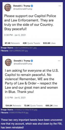 JackDorseyTookDownPresidentTrumpsTweetJanuary6th2021NotAllowingThisMessagesToBePosted