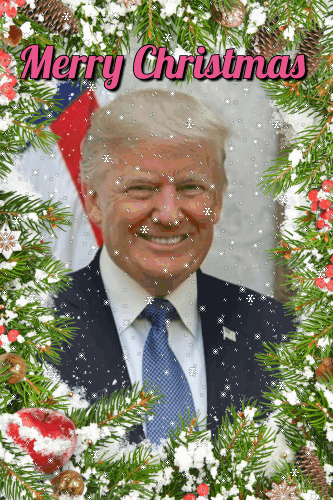 happy christmas donald trump gif