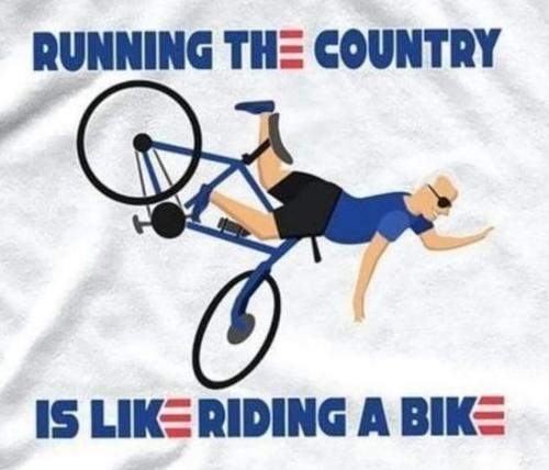 FB riding a bike