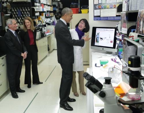 Fauci with Obama 2015 Wuhan
