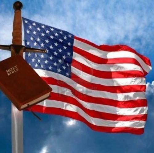 Flag - With sword and bible