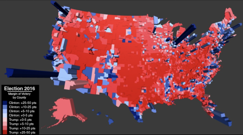2016 Election by county