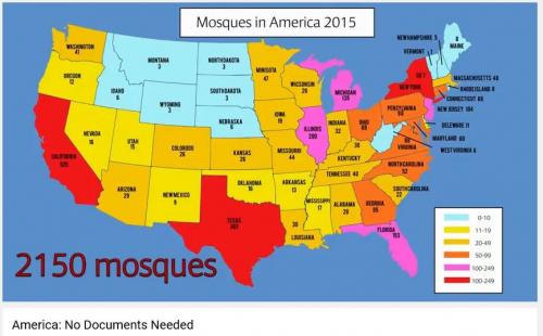 number of mosques in america