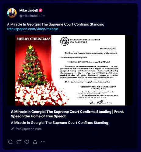 Supreme Court Confirms Standing ~A Miricle in Georgia~