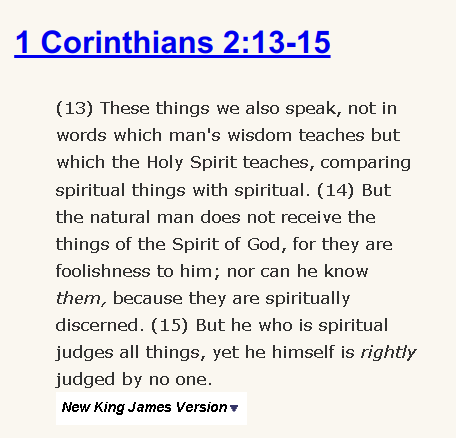 1 Corinthians 2:13-15