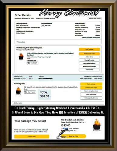 Tiki Fire Pit Disappointment