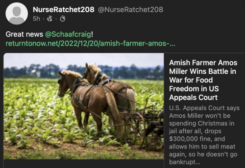 Amish farmer on top