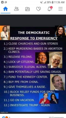 coronavirus democrat party