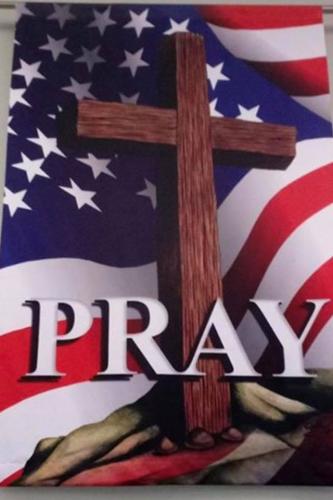 Flag & Cross - Pray